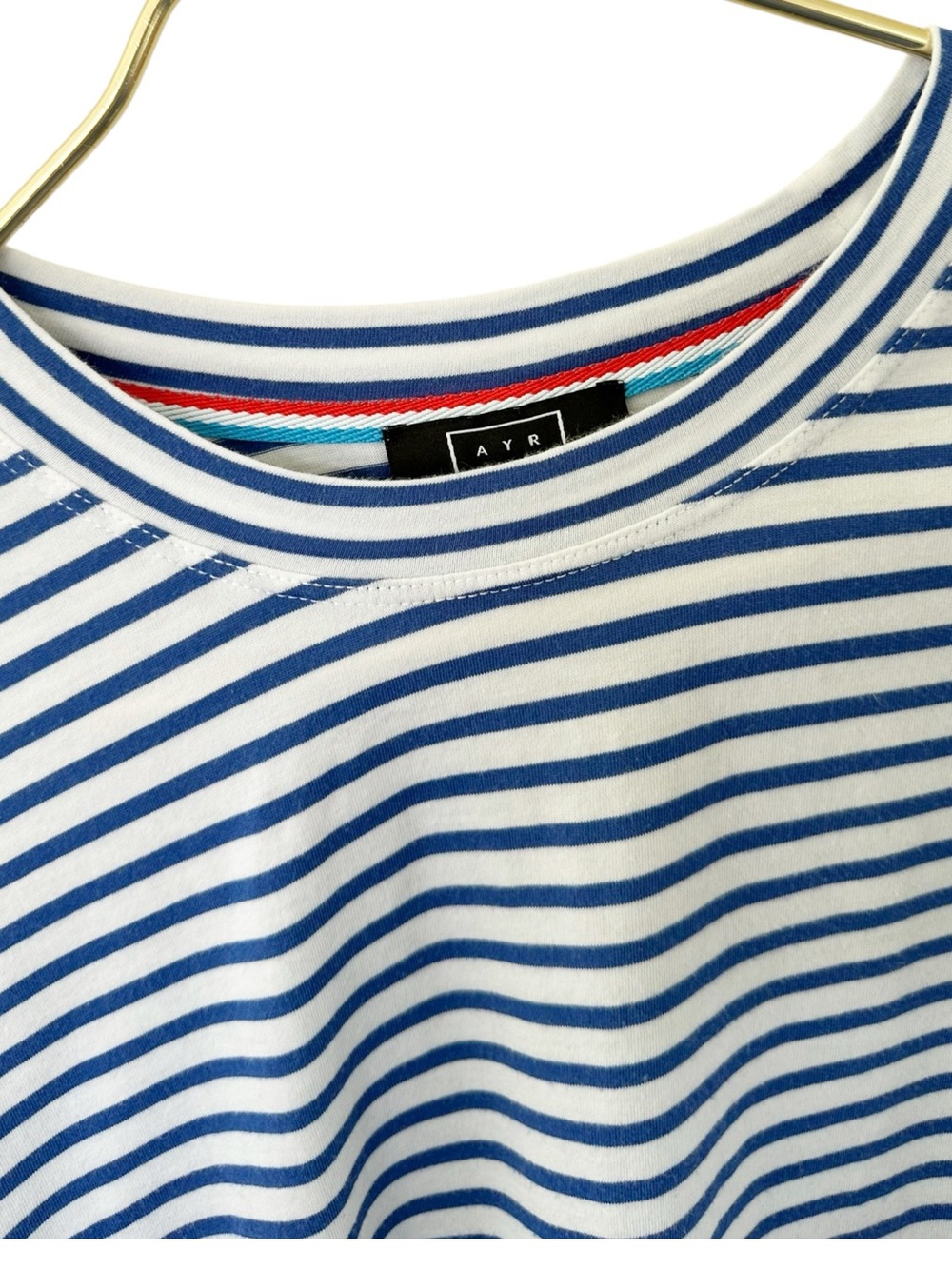 AYR • The Port Tee Blue White Stripe - Picture 7 of 9